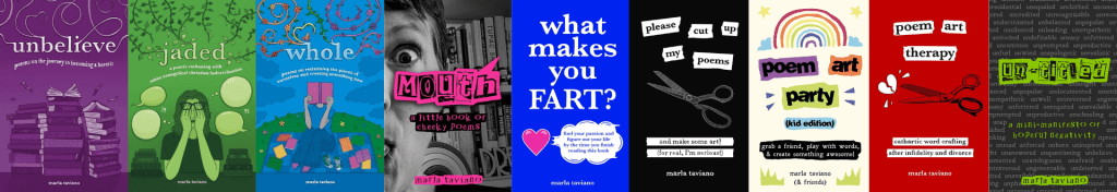 covers of Marla Taviano's books | words + art + love + wholeness